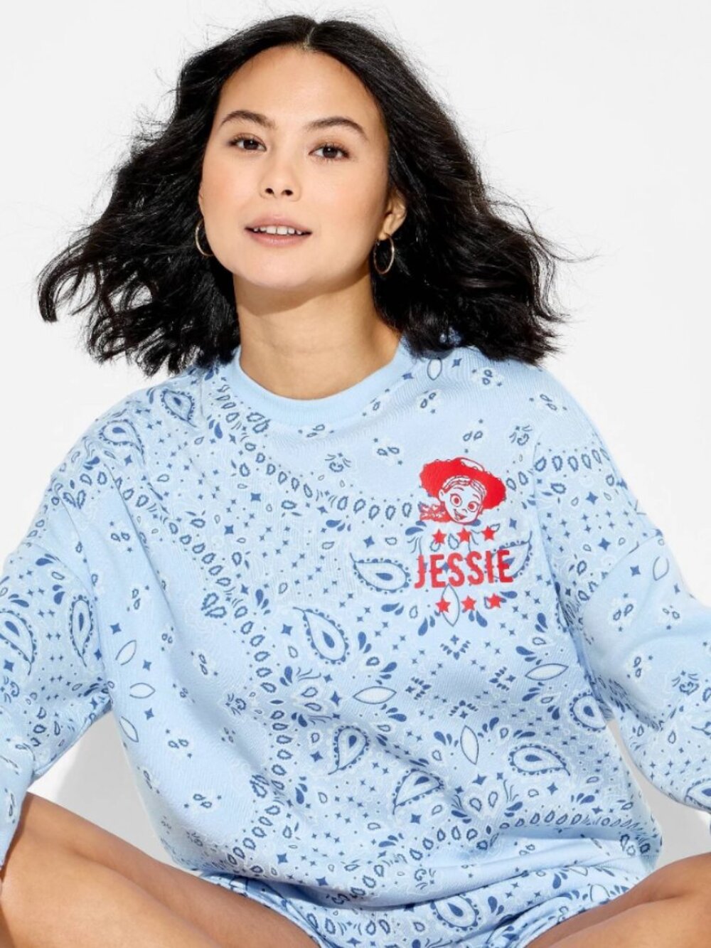 NEW Disney Pixar Women's Crewneck Toy Story Jessie Fleece Graphic Pullover Light - Picture 4 of 6